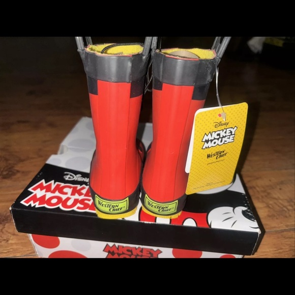 Western Chief Mickey Mouse Red Rain Boots  Size 5 Toddler - Picture 4 of 10